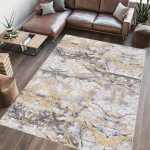 Covor printat, HAGA 160x230 cm, lavabil cu spate antialunecare, inaltime - imagine 4