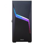 Carcasa SPACER SPGC-THUNDER, RGB, Mid Tower, Black - imagine 2