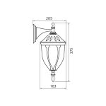 Aplica tip felinar Vivalux TOSCA DOWN, E27, max 1x60W, IP44, - imagine 2