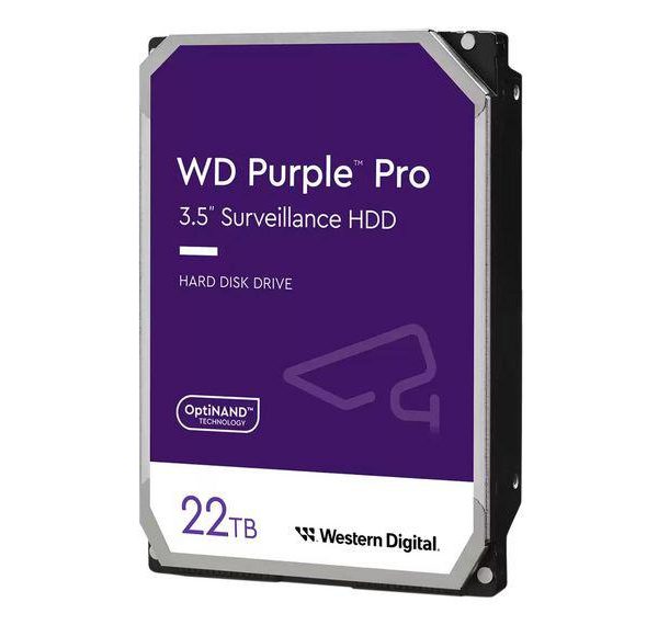 HDD Surveillance WD Purple Pro, 22TB, 7200RPM, 512MB, SATA III