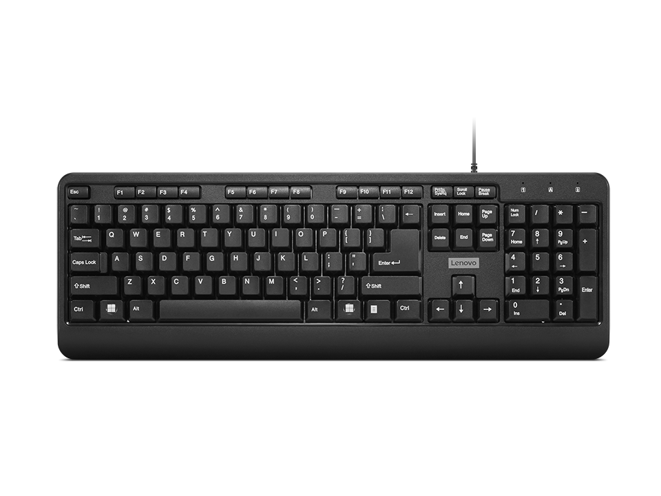 overlay_87e44c7e39789bfa5e100975d9ee7748.png Tastatura Lenovo 160 Wired, USB, Negru - imagine 1