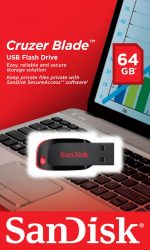 Memorie USB SANDISK Cruzer Blade 64 GB, USB 2.0, Negru - imagine 2