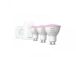 Pachet 3 Becuri LED RGB inteligente Philips Hue Spot, Bluetooth,