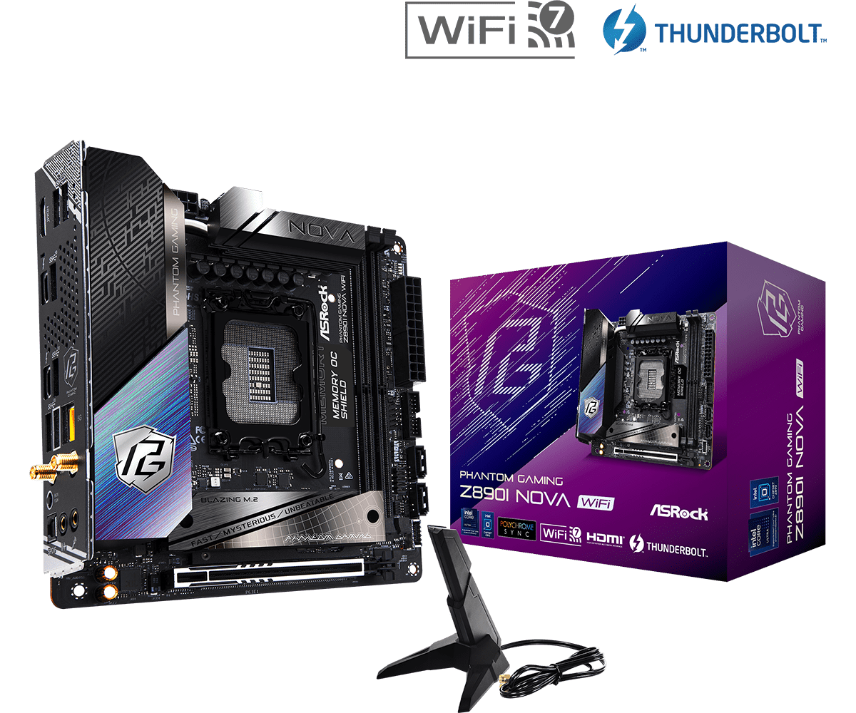 overlay_889eda4bed691557d960ca8eec55a353.png Placa de baza ASRock Phantom Gaming Z890I Nova WiFi, Socket - imagine 1