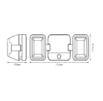 Aplica LED pentru exterior pe baterii 4x D neincluse, cu - imagine 3