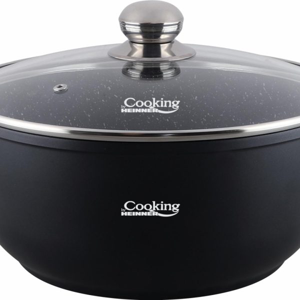 SEMIOALA ALUMINIU TURNAT+CAPAC, 40x17.5 cm, 18.5 L, DARK LINE, COOKING