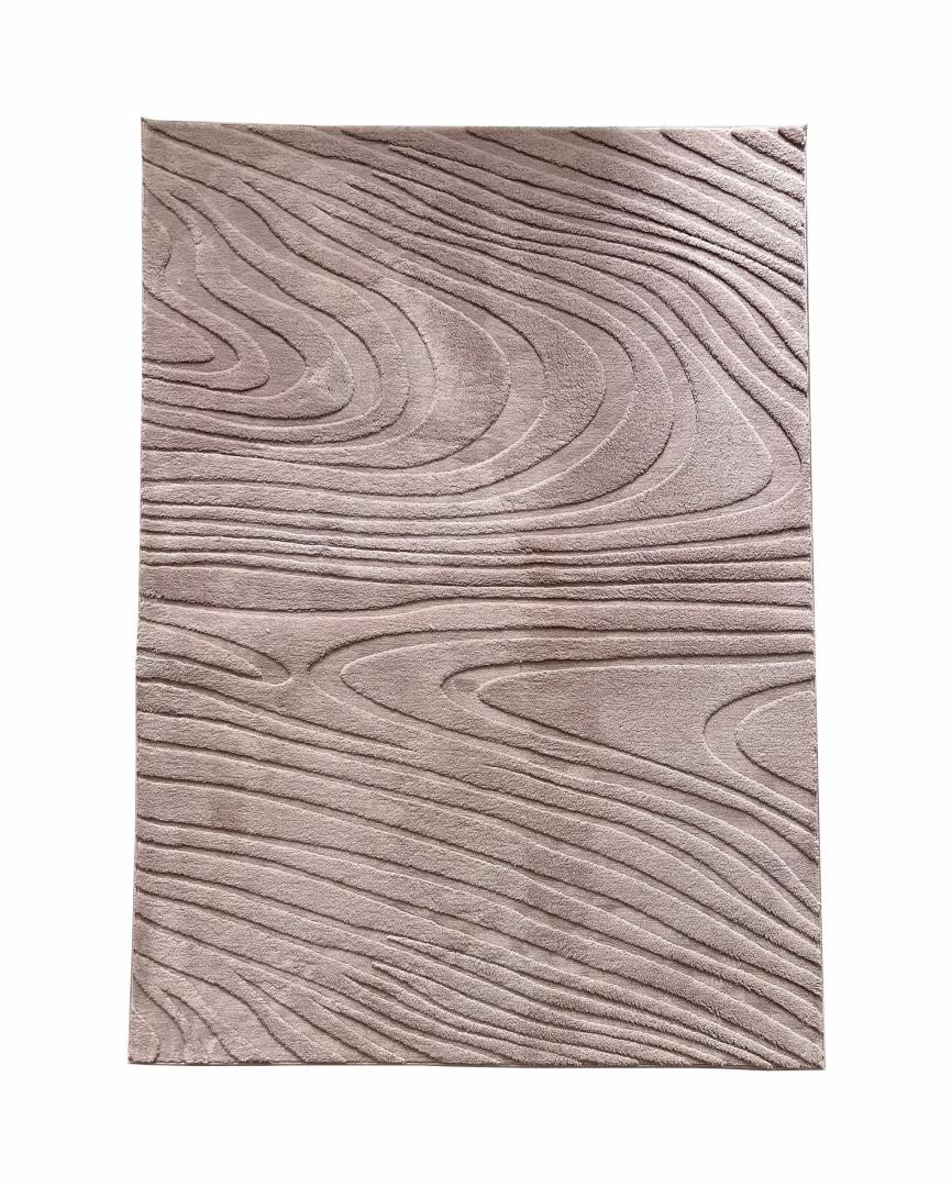 overlay_8a20307100c8ad634f19166db894f3a5.jpg Covor, model in relief,Wave, 160x230 Brown - imagine 1