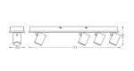 Spot LED cvadruplu ajustabil Ledvance DECOR MARS, 58.5W, 5780 lm, - imagine 3