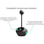 Camera Web Logitech BCC950 ConferenceCam, rezolutie video Full HD, USB - imagine 4