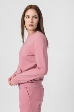 BLUZA COTON CASUAL FEMEI PINK-L - imagine 5