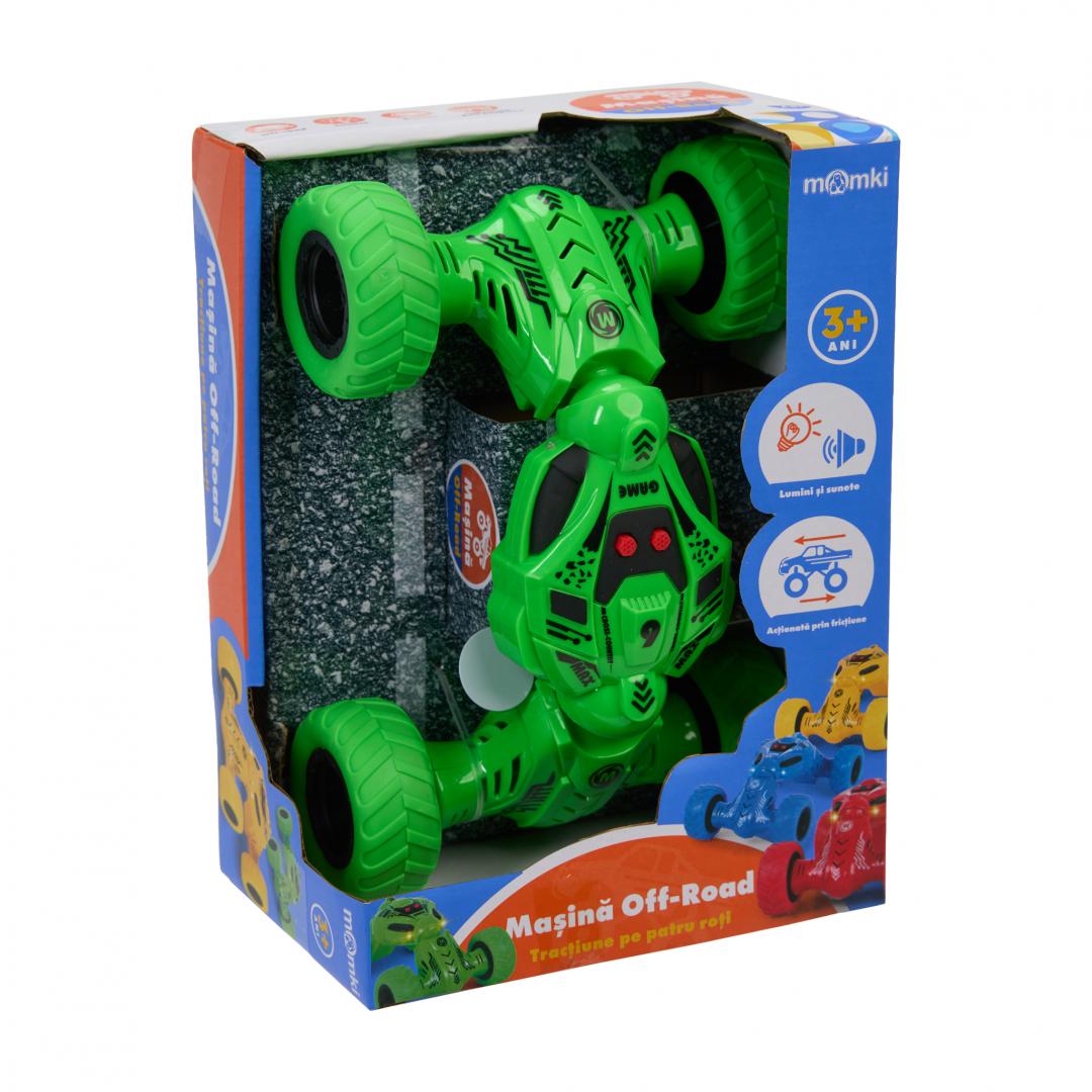 overlay_8bc89040fc6a5e7694d9adcc8d09eea2.jpg MASINA OFF-ROAD CU LUMINI SI SUNETE, MOMKI, VERDE - imagine 1