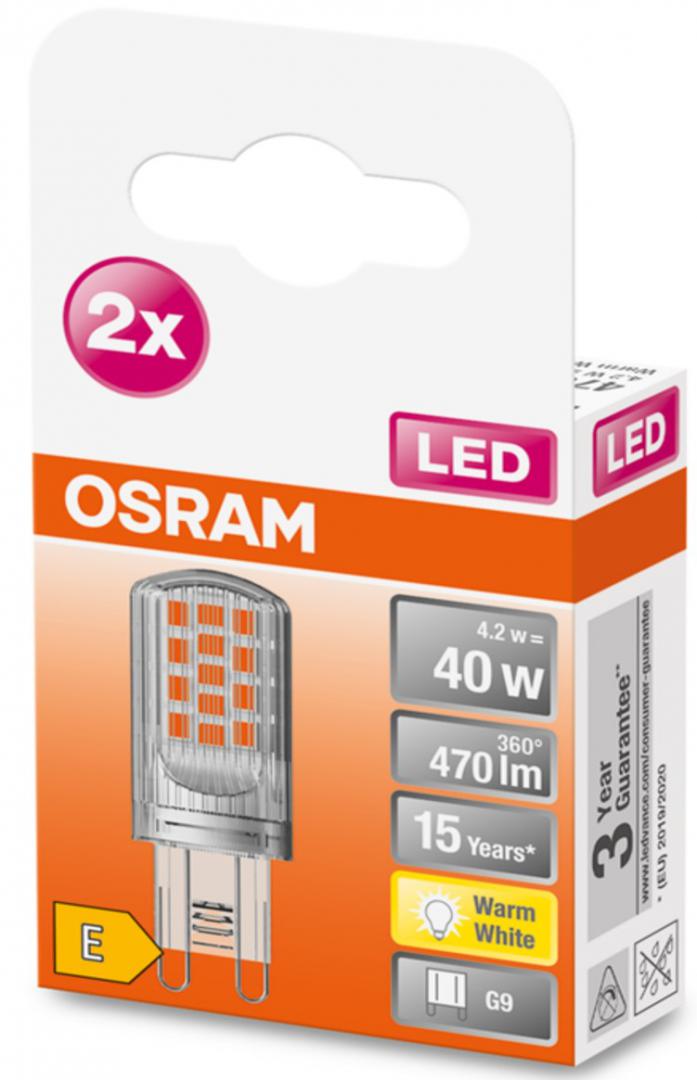 overlay_8c886ca13e916a0faec15748c546fcc4.jpg 2 Becuri LED Osram PIN, G9, 4.2W (40W), 470 lm, - imagine 1