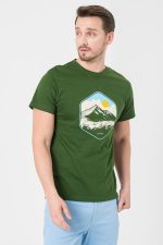 TRICOU CASUAL MOLDOVEANU BARBATI BOTTLE GREEN-S - imagine 2