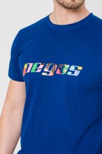 TRICOU  LOGO MULTICOLOR BARBATI   ROYAL BLUE-M - imagine 6