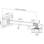 Suport de perete Sopar 92-151cm, inclinare +/- 15 grade, rotire - imagine 3
