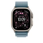 Apple Watch 49mm Light Blue Alpine Loop - Small - Natural Titanium - imagine 2