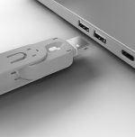 Lindy USB Type A Port Blocker Key, alb - imagine 3