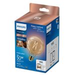 Bec LED inteligent vintage (decorativ) Philips Filament Globe Amber G95 - imagine 2