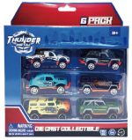 MACHETA DIE CAST, SET 6 CAMIONETE, SCARA 1/64, 7.5CM, DIVERSE - imagine 4