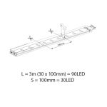 Kit Banda LED RGB Vivalux BAGRA, 3 metri, 14.4W, 30 - imagine 2