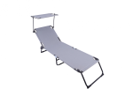 HEINNER SEZLONG CU PARASOLAR 186X55X24CM GRI - imagine 2