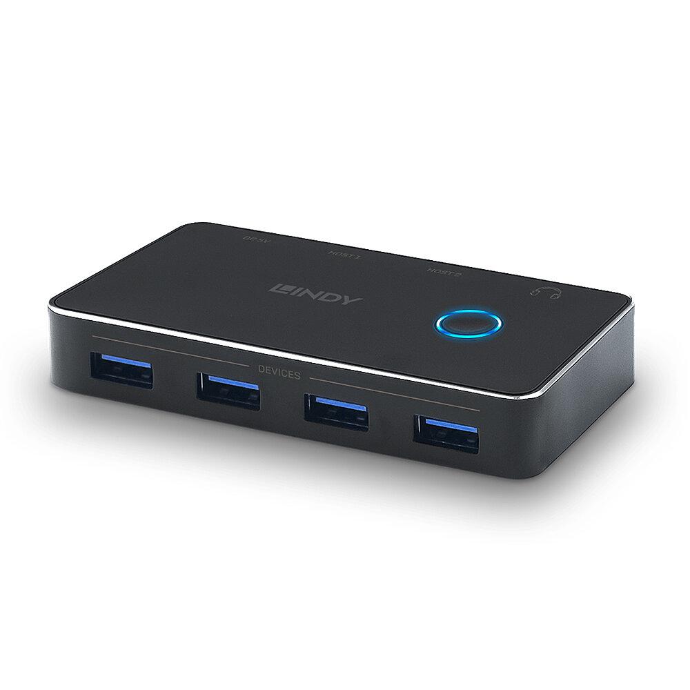 overlay_902c41142afac4719229a4cf06419a13.jpg Switch USB Lindy, 4 porturi USB 3.0 2:4, latime de - imagine 1