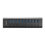 Hub Lindy cu 10 porturi USB, cu buton On/Off, - imagine 3