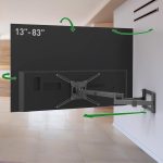 Suport TV plat/curbat de perete cu 2 brate Barkan BM464XL, - imagine 7