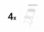 HEINNER SET MASA CU 4 SCAUNE PLASTIC PLIABILE - imagine 5