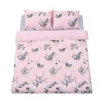 Lenjerie Dubla BBC 4 piese, 132TC - Rose