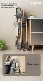 Scaun de masa cu inaltime reglabila, spatar ajustabil in 4 - imagine 4