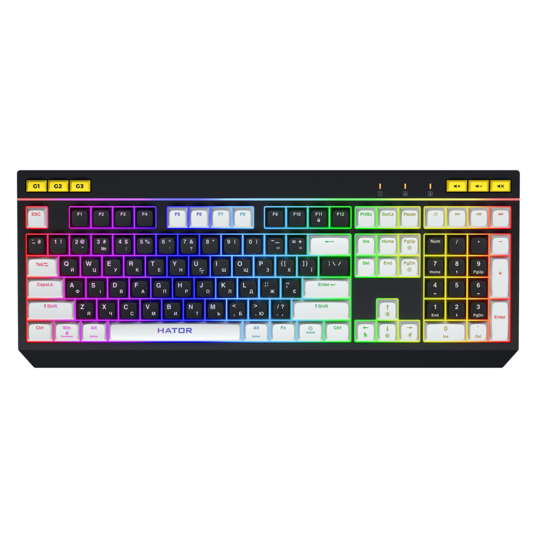 overlay_92d4fed07152fad93719429e07efb15c.png Tastatura Gaming HATOR Icefall, RGB, USB, Negru - imagine 1