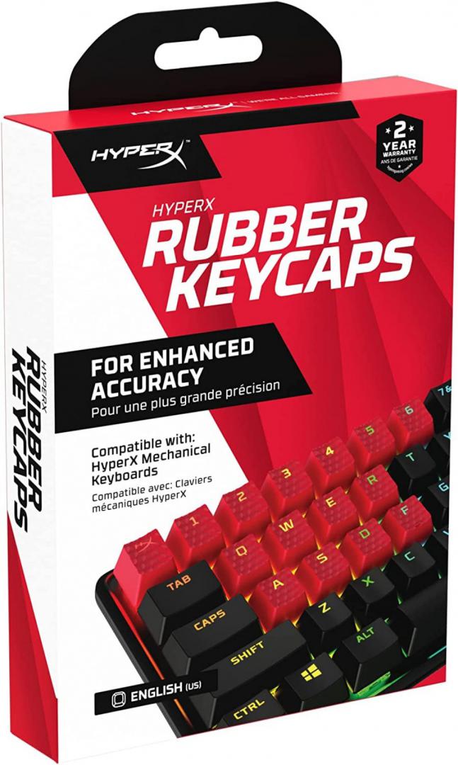 overlay_9310d29a54c26e7bf19cd5b278a68caa.jpg HP Gaming Keycaps Full set, HyperX Pudding, US Layout, RED - imagine 1