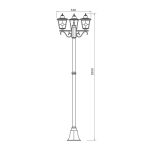 Stalp pentru iluminat exterior Vivalux JARDIN, E27, max. 3x60W, IP44 - imagine 2