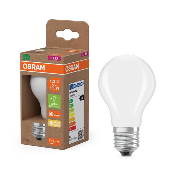 overlay_938f260341a7d714198f1d01df0d63e9.jpg Bec LED Osram Classic A60, Ultra Efficient Light, E27, 7.2W - imagine 1