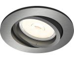 Spot incastrat Philips Donegal, GU10, 5.5W, IP20, 9cm, Gri