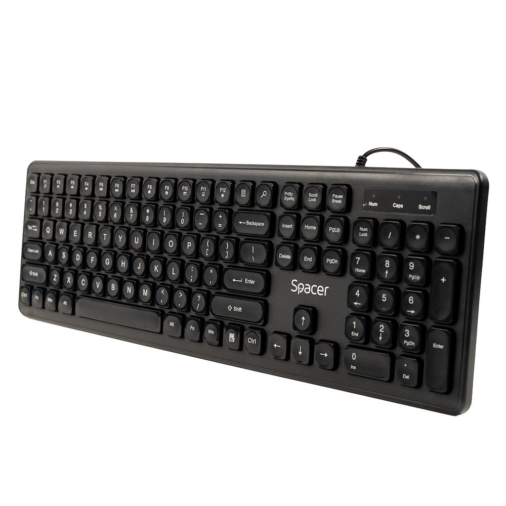 overlay_94c01b02c36073eec91b6d3c3e34847b.jpg Tastatura SPKB-LWP-03, USB, Negru - imagine 1