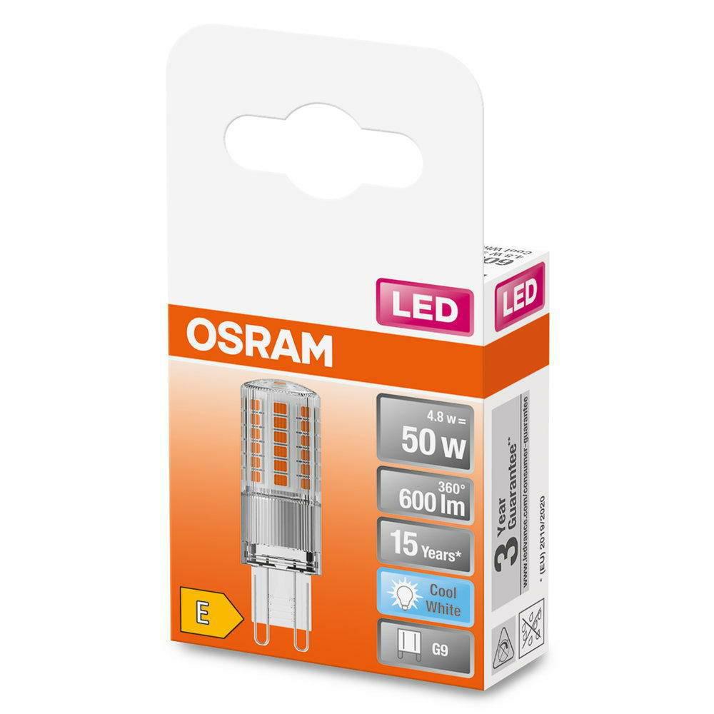 overlay_953513bc1cccd8fdeeeafe50e8cb3cd3.jpg Bec LED Osram PIN, G9, 4.8W (50W), 600 lm, lumina - imagine 1
