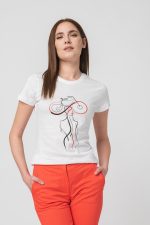 TSHIRT CASUAL F DOAMNA CU... WHITE-S - imagine 2