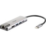Hub USB DLINK DUB-M520, 5 porturi, gri - imagine 2