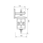 Aplica tip felinar Vivalux JARDIN DOWN, E27, max. 1x60W, IP44 - imagine 2