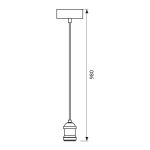 Pendul Vivalux RETRO Antique Copper, E27, max. 60W, textil/Metal, IP20, - imagine 2
