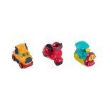 SET 3 VEHICULE ACTIONATE PRIN INERTIE- MASINUTA GALBENA, SCUTER ROSU, - imagine 2
