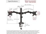 Suport monitor Barkan M142T full motion, pentru monitoare de 13"-27",