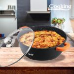 SEMIOALA ALUMINIU TURNAT+CAPAC, 40x17.5 cm, 18.5 L, DARK LINE, COOKING - imagine 3
