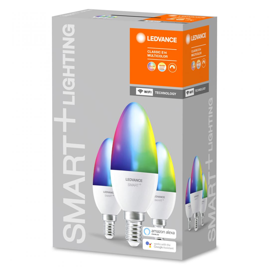 overlay_989f5b56903ad2f57f89a28ec44b262a.jpg 3 Becuri LED RGB inteligent Ledvance SMART+ WiFi Candle Multicolour - imagine 1