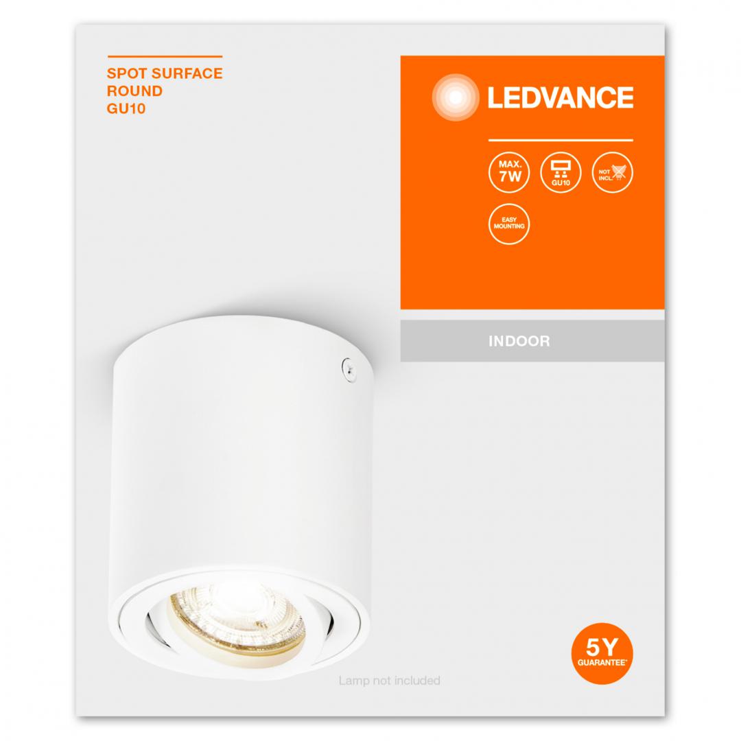overlay_98dd428c7b2089ab657c09cce99cb1ce.jpg Spot Ledvance Surface Round, 1xGU10, max. 7W, IP20, 8x9.5cm, montaj - imagine 1