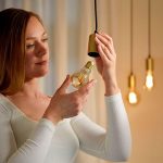 Bec LED inteligent vintage (decorativ) WiZ Connected Filament Gold A60 - imagine 3
