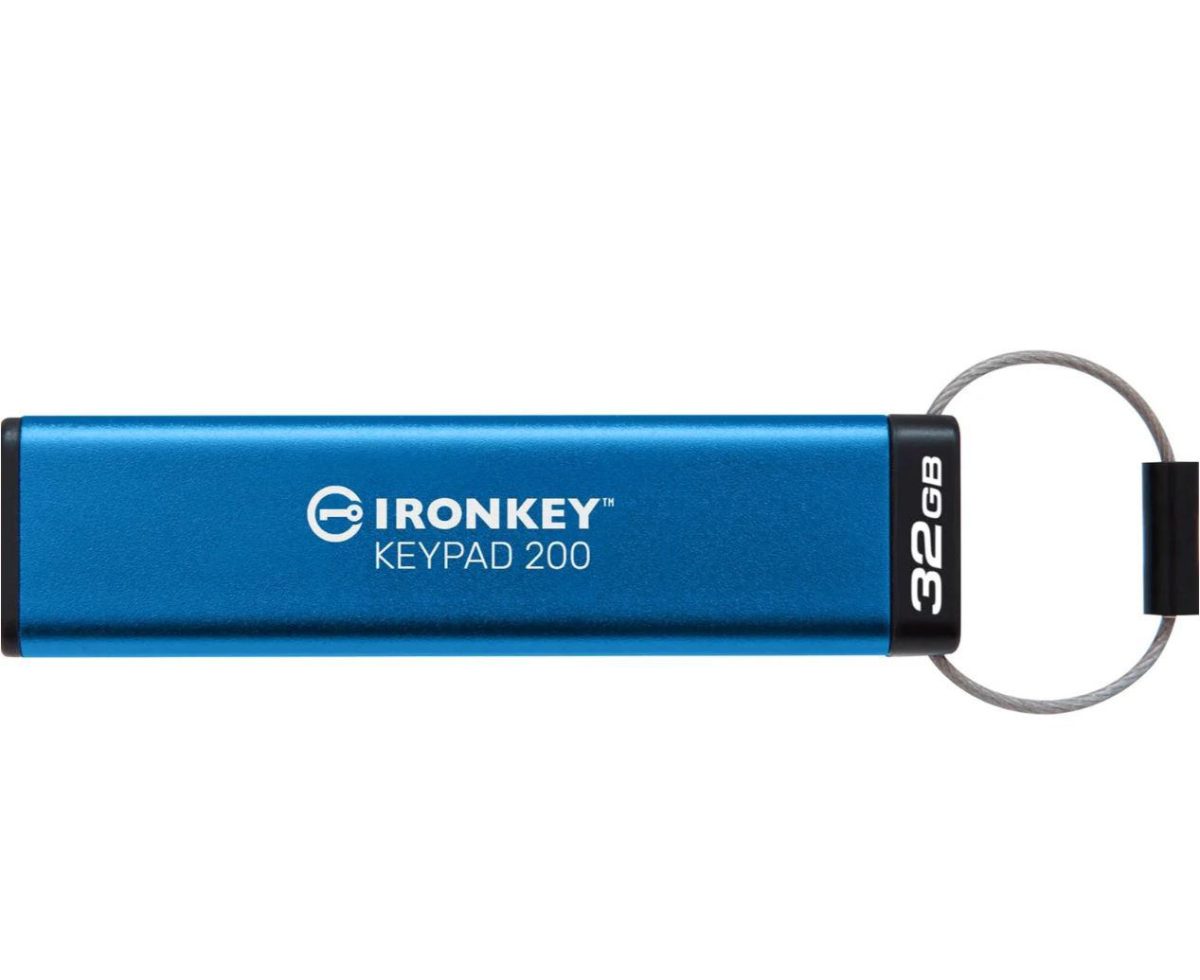 overlay_9a32b16374e8c9bd4d212dab6faadb3c.JPG Memorie USB Kingston Keypad 200 32 GB, USB 3.2, Albastru - imagine 1