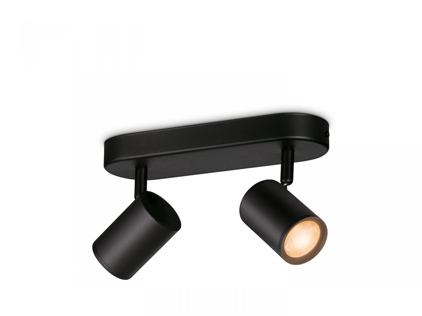 overlay_9a7fd00cbfe149957f4c848f7b492f67.jpeg Spot LED RGB WiZ Imageo, Wi-Fi, Bluetooth, 2x4.9W, 690 lm, - imagine 1